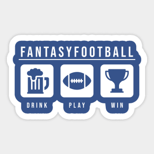 FANTASY FOOTBALL: DRINK PLAY WIN Sticker